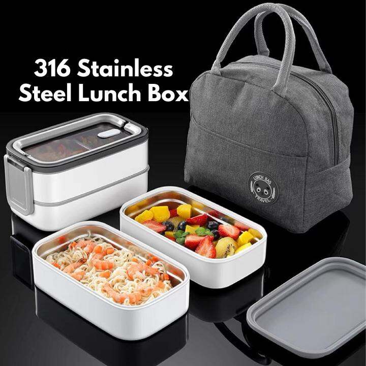 316 Stainless Steel Lunch Box/ Bento Box/ Tupperware Lazada