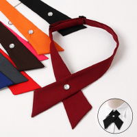 Crisscross Bow Tie Fashionsolid Color Detachable Collar Jk อุปกรณ์เครื่องแต่งกาย