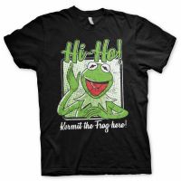 2023 NEW New Style Licensed Hi-ho Kermit the Frog Here!ss Cool Mens 100% Cotton Gildan T-shirt Gt fashion