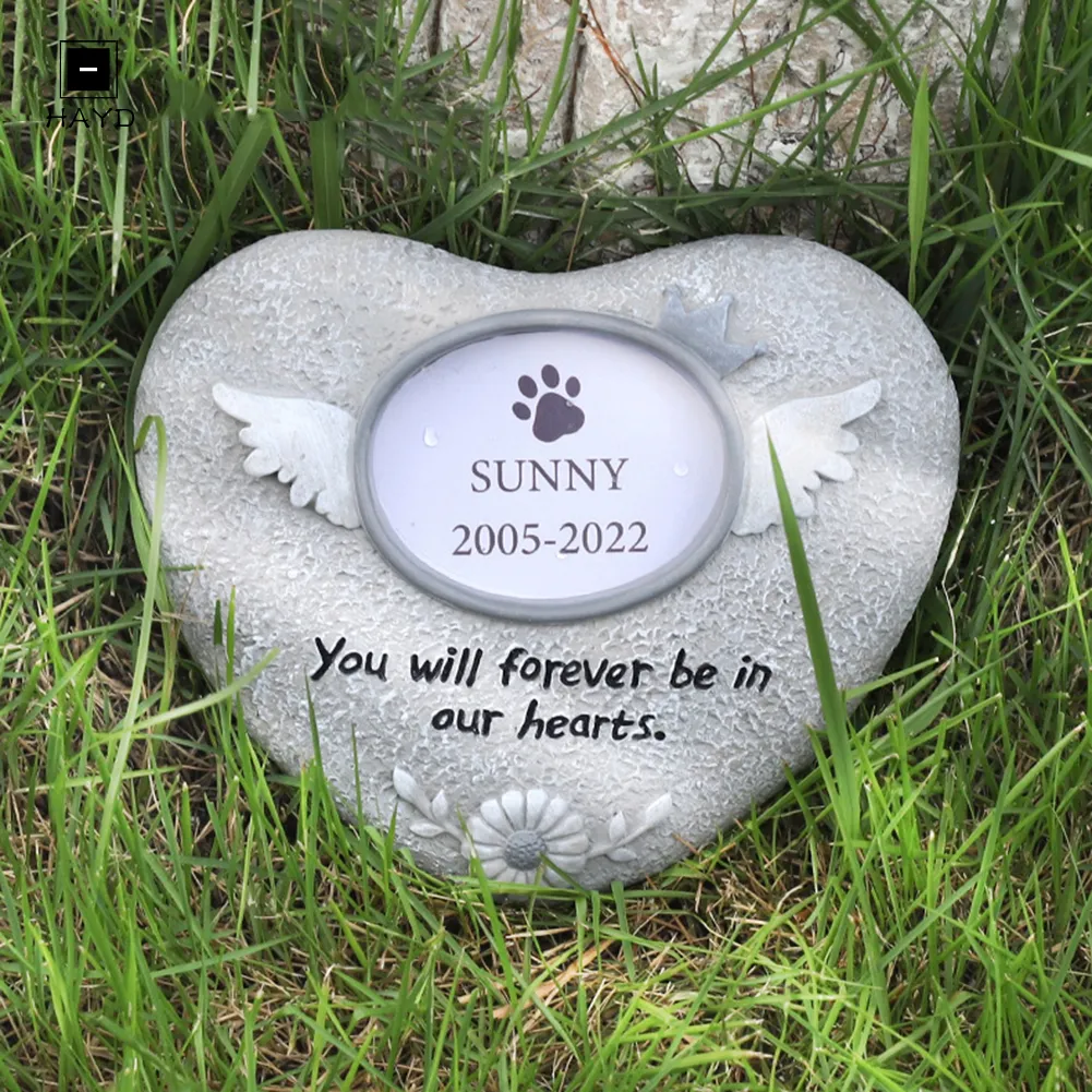 Pet Memorial Tombstone Resin Dog Cat Monuments Innovative Tribute