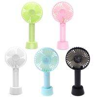 Mini Handheld Fan Portable Rechargeable Battery Operated Cooling Desktop with Base 3 Modes for Home Office Travel Outdoor