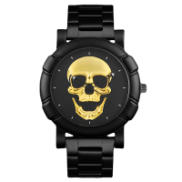 แฟชั่น Mens ส่วนบุคคล3D Skull นาฬิกาผู้ชายหรูหรา Casual นาฬิกาข้อมือควอตซ์ชายทหารกีฬานาฬิกา Reloj Hombre