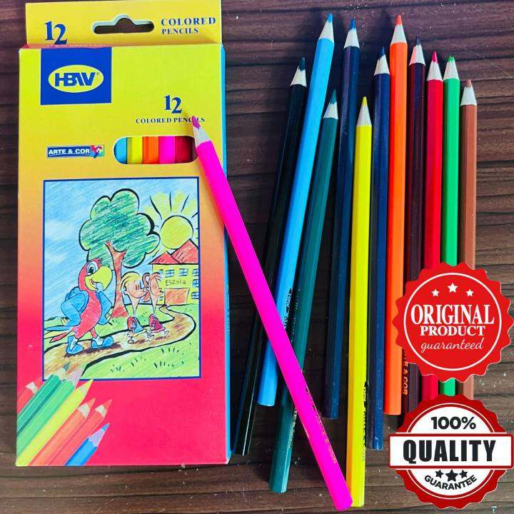 HBW COLORED PENCILS NON TOXIC 12 COLORS Lazada PH
