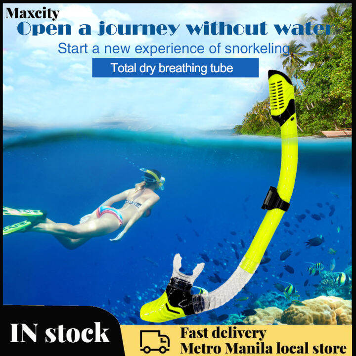 Diving Snorkel Silicone Full Dry Mouthpiece Swimming Underwater Diving ...