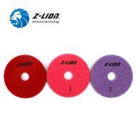 Z-LION 3PCS 4 Diamond Polishing Pads discs wheel tool abrasives 3 STEP Set Glass Ceramic quartz Granite Marble Stone Concrete