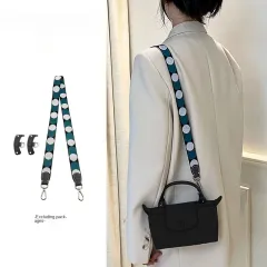 Bag Strap for Longchamp Mini Bag Modified Strap Rope Free Punching 100cm  Shoulder Strap (Color : Dark Green, Size : 100CM)