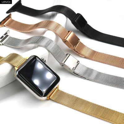 URVOI Band for Apple Watch Series 8 7 6 SE 54321 slim milanese buckle strap mesh wrist for iWatch classic design stylish 41 45mm Straps