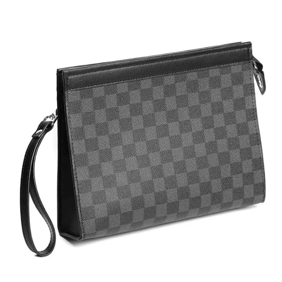 New Fashion Clutches Bag for Men Beg Bimbit Wanita Beg Clutches Lelaki Beg  Tangan with Detachable Hand Strap Casual Office Bag Unisex (SL-046)