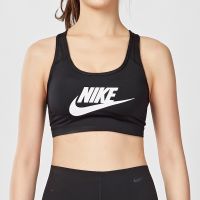 899371-010 Sport Bra NIKE  NIKE SWOOSH BRA MEDIUM SUPPORT มีฟองน้ำ (ถอดออกได้) สีดำ