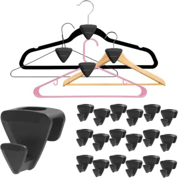 18pcs Triangle Shaped Hook Connectors For Stackable Hangers In Closet To  Maximize Space, Suitable For All Hangers