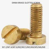 M1.2 m1.4 m1.6 M2 M2.5 M3 M4 M5 M6 M8 DIN84 Brass Slotted Cheese Head Screw Brass Screw Brass Bolt length 3-30mm Screw Nut Drivers