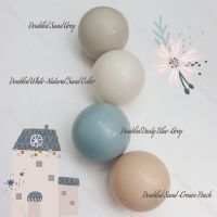 5/10/12/18inch Doubled Dusty Blue Grey White Sand Balloons Boho Farm Theme Birthday Boy Decorations Custom Balloons Garland Arch Balloons