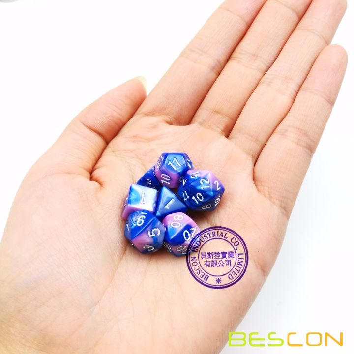 bescon-mini-gemini-two-tone-polyhedral-rpg-dice-set-10mm-small-mini-rpg-role-playing-game-dice-d4-d20-in-tube-color-of-myosotis