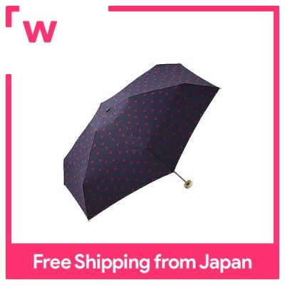 Wpc ร่มกันฝนลายร่มแบบพับนาวีไซส์มินิฮาร์ทเจิดจ้า/ฝนตกของผู้หญิงลายหัวใจพร้อมตะขอกระเป๋าเก็บของเปิดใหญ่สะดวกในการพกพาไม่เคยน่าเบื่อดีไซน์ทันสมัยน่ารัก424-126