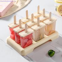 【Ready Stock】 ▥✻ C14 4 Cells Big Size Silicone Ice Cream Popsicle Molds DIY Homemade Dessert Freezer Fruit Juice Ice Pop Maker Mould Sticks