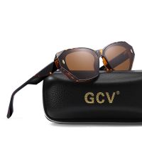 แว่นกันแดดตาแมวโพลาไรซ์ GCV แฟชั่นสำหรับผู้หญิงแว่นตากลางแจ้ง Uv400ป้องกันรังสีอัลตราไวโอเลตสินค้าหรูหรา