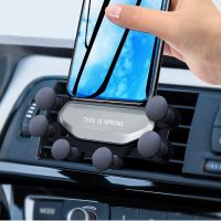 USLION Universal Gravity Car Phone Holder Car Air Vent Mount For iPhone 8 X XS Max Samsung Xiaomi Mobile Phone Holder Stand Auto Car Mounts