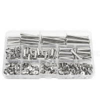 Chicago Screw Binding Screws Posts Assortment Kit for DIY Leather Bookbinding Crafts(120Pcs,M5)