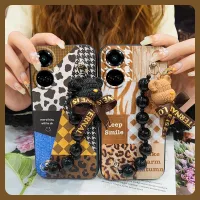 Back Cover Bear bracelet Phone Case For Tecno Camon19 Pro 5G Nordic style Skin feel silicone Liquid silicone shell cute