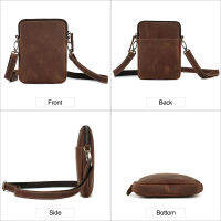 Hot Men กระเป๋าสะพายหนังม้าบ้า R Travel Messenger Casual ศัพท์มือถือขนาดเล็ก Man Purse Crossbody S