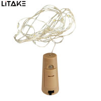 LITAKE ทองแดงขวดสตริงไฟ10 Led จุกรูปคริสต์มาสไฟที่มีสีสันตกแต่ง