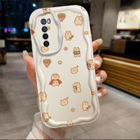 เคสสำหรับ Huawei NOVA 7 NOVA 7 PRO Bear Wave ไอศกรีมลายสาวน่ารักนุ่มเคสโทรศัพท์