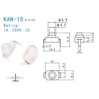 4ชิ้นสวิตช์ปุ่มกดคลิกที่สวิตช์ปิด1212สำหรับไฟโคมไฟหน้าไฟฉาย Led ชิ้นส่วน Diy อุปกรณ์เสริม