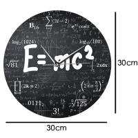 (ร้อน) นาฬิกาแขวนดิจิตอลจอแสดงผลขนาดใหญ่ E = Mc2คณิตศาสตร์สูตร Geek นาฬิกาแขวนทฤษฎีสัมพัทธภาพเงียบนาฬิกานักวิทยาศาสตร์ครูของขวัญ