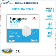 Khẩu trang y tế 4 lớp Famapro VN95 N95 màu trắng 10 cái Hộp