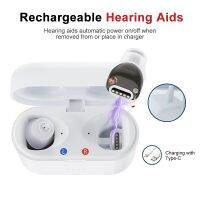 ▽✁ↂ Elderly Rechargeable Magnetic Hearing Aid USB Mini Inner Ear Portable Amplifier SR02 Adjustable Audio