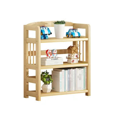3-tier pine shelf, size 25x80x80 cm, wood color