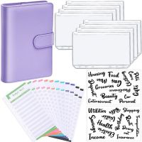 A6 Budget Binder Planner Notebook Cover Folder Wallet 6 Hole Binder Pockets Plastic Binder Zipper Money saving cash envelope