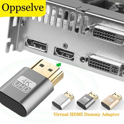 4K DDC EDID Monitor Dummy Emulator HDMI-Kompatibel dengan Adaptor Tampilan Virtual Beban Palsu Konektor Steker Curang untuk Penambang Pertambangan BTC