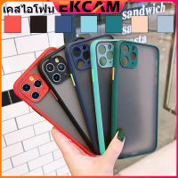 ??Ekcam ?เคสไอโฟน11 เคสไอโฟน11promax เคสไอโฟน 11 12 13 pro max X XS XR XSMAX 7 8 พลัส เคสกันกระแทก เคสคลุมกล้อง ขอบสีผิวด้าน