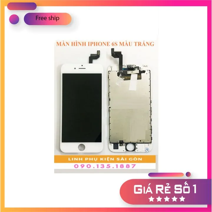 Đây là màn hình iPhone 6S màu trắng tinh khiết giúp cho hình ảnh sắc nét và rực rỡ hơn bao giờ hết. Mix cùng với chiếc iPhone 6S của bạn, sẽ thêm phần tinh tế và nổi bật. Hãy xem sản phẩm để cảm nhận.