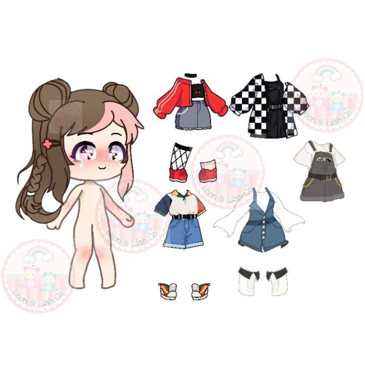 ♦gacha Life Paper Dolls Laminated☆ 