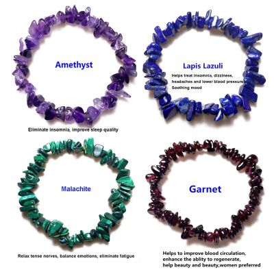 Natural Irregular Gem Stone Bracelet Stretch Chip Beads Nuggets Amazonite Rose Crystal Quartz Bracelets Bangles For Women