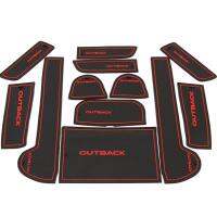 รถประตู Groove Mat Car Gate Slot Pad ถ้วย Armrest Storage Pad สำหรับ Subaru Outback 2010 2011 2012 2013 2014