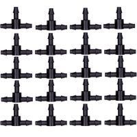 100pcs 4/7mm Water Pipe Connector Plastic Barbed Tee Connector Suitable For Garden Watering Hose Micro Drip Irrigation Supplies