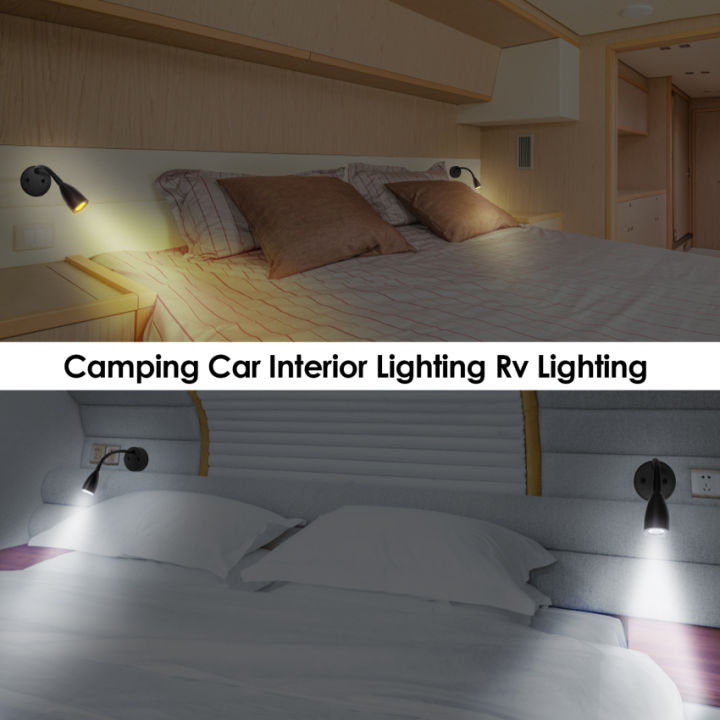 12v-นำไฟอ่านหนังสือแสง-usb-สัมผัสเปิด-ปิดไฟตบแต่งภายใน-campervan-สามสีหรี่แสงและปรับแสงโคมไฟผนังข้างเตียงรถตู้สำหรับรถบ้าน