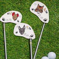 9Pcs High End Embossed PU Material Golf Iron Cover Pieces Of Golf Iron Head Cover Universal Suit With Different Animal Patterns