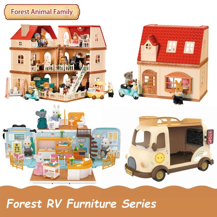 Children's Simulation Forest Animal Family 1:12 Scale Dollhouse