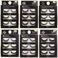 New fluffy 3 pairs natural false eyelashes fake lashes soft makeup 3d mink lashes extension eyelash mink eyelashes for beauty