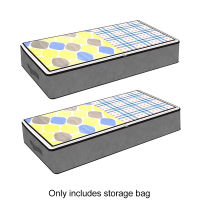 2ชิ้นพร้อมที่จับกันฝุ่นกระเป๋าประหยัดพื้นที่ความจุขนาดใหญ่ฝาด้านบนใสไม่ทอรองเท้าที่แข็งแรงพับได้หมอนกล่องถนอมอาหารใต้เตียงนอนในบ้านห้องนอน