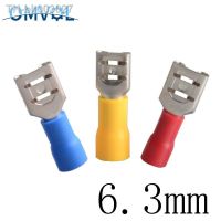 ☇☬ 50pcs 6.3 Female Insulated Electrical Crimp Terminal for 16-14 AWG Connectors Cable Wire Connector