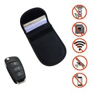 หนัง PU อเนกประสงค์ MISAP Keyless RFID การปิดกั้นกระเป๋าสองชั้นปลอดภัยสัญญาณเคสกระเป๋ากุญแจรถยนต์ Fob กระเป๋าป้องกันการโจรกรรม