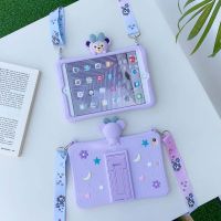 สำหรับ Xiaomi Pad 5 Pro XiaomiPad5เคสลายการ์ตูน MiPad 5เคสซิลิโคนป้องกันการตกพร้อมสายคล้องไหล่