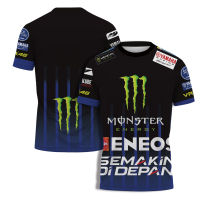 2022ฤดูร้อนใหม่กลางแจ้งขี่รถจักรยานยนต์เสื้อยืด3D พิมพ์ YAMAHA แขนสั้นกีฬา