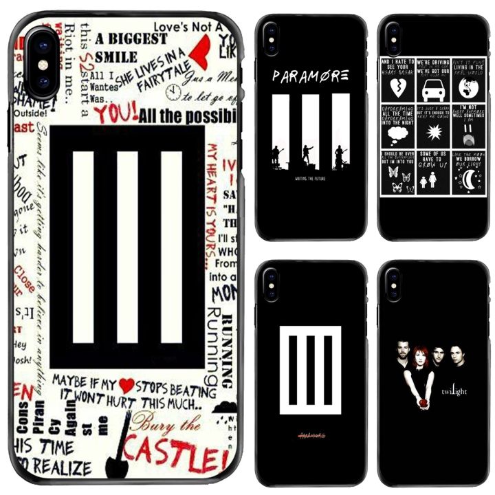 L electronic shell} For iPhone 11 12 13 14 Pro MAX Mini 5 5S SE 6 6S 7 8  Plus 10 X XR XS Hard Phone Shell Case paramore