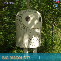 ?【Lowest price】TANG สวยงามชนบทสัตว์ลมระฆังตกแต่งห้องน่ารักระฆังลมสัตว์เรซิ่นสวนโลหะประตูตกแต่งกลางแจ้งจี้